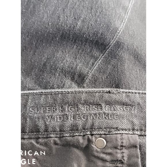 AMERICAN EAGLE Jeans Sz 20 Baggy Wide Leg Ankle Super High Rise Strigid Drapey - Picture 9 of 14